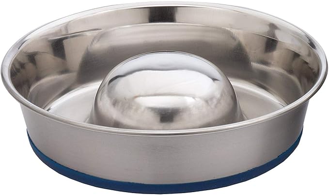 OurPets DuraPet Slow Feed Premium Stainless Steel Bowl (Heavyweight Durable Stainless Steel Bowls, Dog Food Bowl, and Dog Water Bowl) Great Alternative to Snuffle Mat for Dogs-Medium
