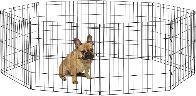 New World by MidWest 24-Inch Exercise Pen, No Door, 16 Sq Ft Play Area | for Indoor and Outdoor Use, No Door Design for Maximum Security, Easy to Set Up, Foldable Playpen