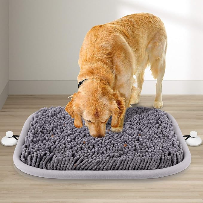 Rundik Snuffle Mat for Dogs, Interactive Puzzle Toys Feeding Games for Pets | 17'' x 21'' Sniff Mat for Boredom Helps Slow Eating and Keep Busy Encourages Natural Foraging Skills Stress Relief