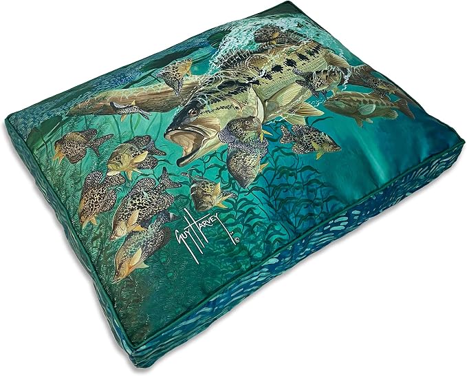 Guy Harvey Bass Pet Bed (S/M: 34" X 26")