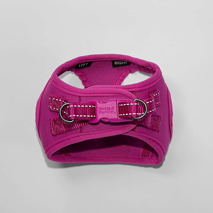 Reflective Stitching Comfort Dog Harness Padded & Wide (Hot Pink)