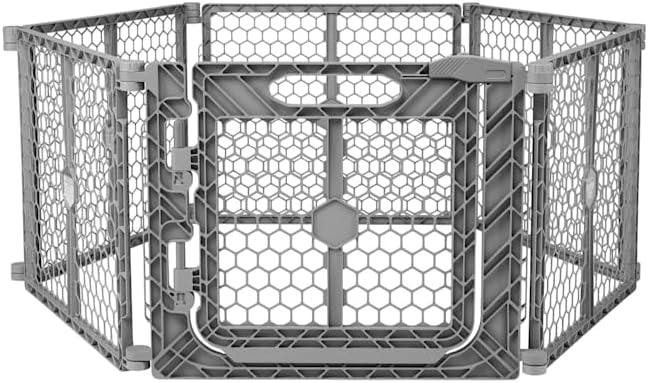 EveryYay by Petco in The Zone Convertible Plastic Walk Through Pet Gate & Play Pen 192" L X 1" W X 26" H