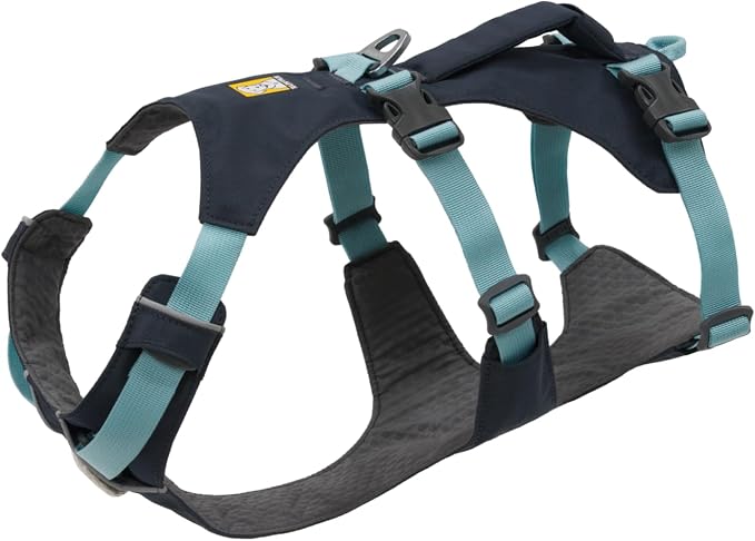 Ruffwear, Flagline Dog Body Harness, Basalt Gray, Medium | Lightweight, Minimalist, Low Profile Fit, Debris-Resistant Liner, Handle for Lift and Assist, Three Leash Attachment Points