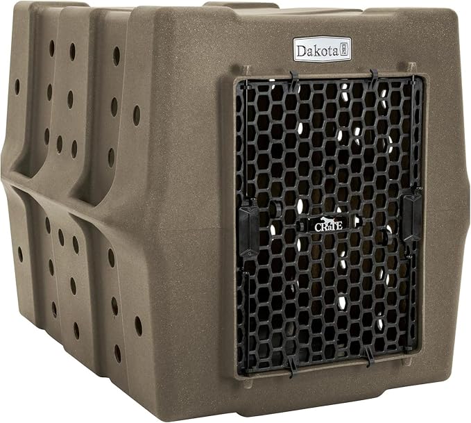 Dakota 283 Canine Rough and Tough Economy Dog Crate, Coyote Granite - L | Large Heavy Duty Outdoor Kennel for Large Breed Dogs - Removable Two-Way Door