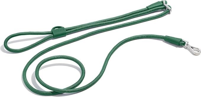 Wild One Hands-Free Adjustable Rope Dog Leash, Standard: 4' to 8.5' Long, .5" Wide, Adjustable for Crossbody, Waist &amp; Handheld, Spruce