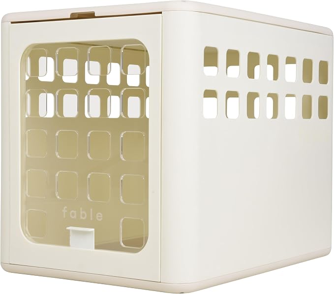 Fable Pets Essential Crate, 24 Inch Indoor Kennel and End Table, Small Dog | Durable &amp; reinforced modern design, lightweight, door stores inside, ventilation windows, doubles as nightstand or side table