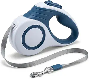 Plitoos 360° Tangle-Free Retractable Pet Leash,16ft for Dogs and Cats | strong nylon tape, anti-slip rubber handle, one-hand brake lock, 360 tangle-free walking leash for cats &amp; dogs under 55 lbs