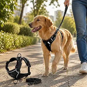 Reflective No Pull Dog Harness with Leash, Adjustable Breathable Pet Vest for Small Medium Dogs