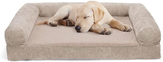 Petco Orthopedic Cuddler Sherpa Dog Bed 44" L X 34" W X 9" H Beige X-Large