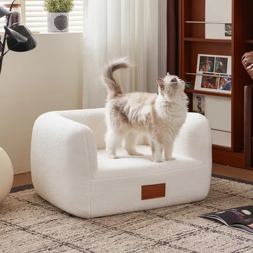 ATJafurn Faux Cashmere Sofa for Small Dogs and Cats