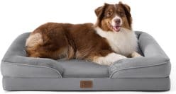 Bedsure Orthopedic Bolster Dog Sofa Bed with Removable Cover