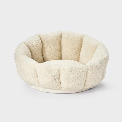 Boots & Barkley Channeled High Wall Cuddler Bolster Dog and Cat Bed