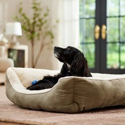 Frisco Faux Suede Bolster Cat & Dog Bed