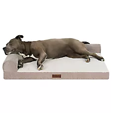 FurHaven Orthopedic Memory Foam L-Chaise Dog Bed