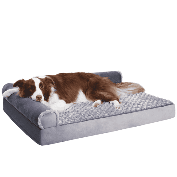 KSIIA Washable Pet Couch Bed for Large Dogs，36"x27" Orthopedic Dog Bed with Non-Slip Bottom