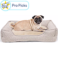 Petco Taupe Bolster Box Dog Bed