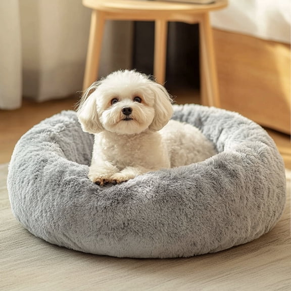Sasttie 20in Calming Donut Dog Bed