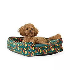 Thrills & Chills Halloween Leaves Cuddler Dog Bed