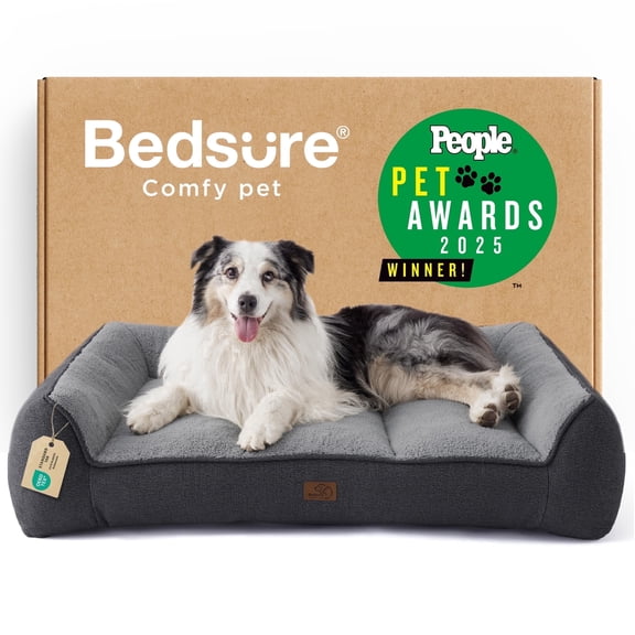 U by Bedsure Orthopedic Dog Bed for Extra Large Dogs - Extra Thick Foam XL Pet Couch Sofa with Bolster Sides