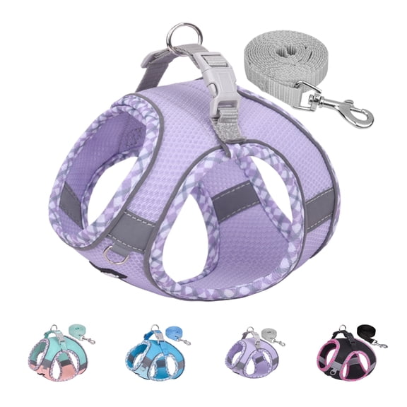 AIITLE Step-In Reflective Escape-Proof Pet Harness & Leash Set