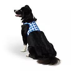Top Paw Blue Gingham Dog Harness