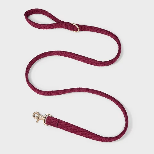 Boots & Barkley Fashion Dog Leash - 5ft - Burgundy