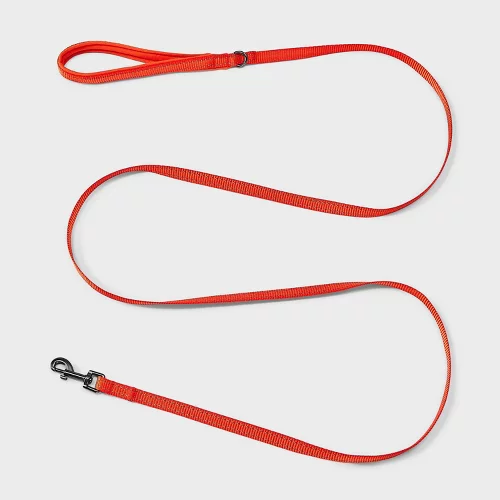 Boots & Barkley Reflective Comfort Dog and Cat Leash - 72" - Bright Orange