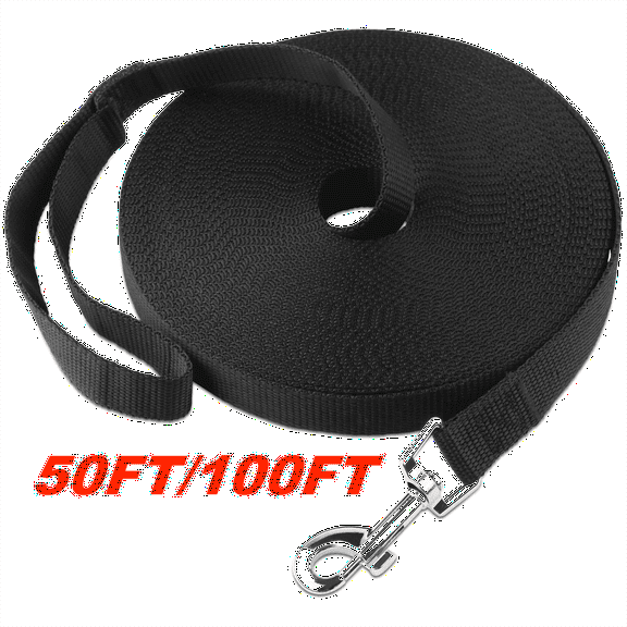 Petbobi Long Dog Leash Lead 50ft/100ft for Dog Training Obedience Recall Outdoor Playing Camping