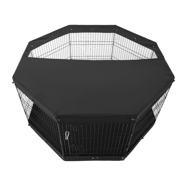 Dog Playpen, 8 Panels Foldable Metal Dog Exercise Pen with Pad Cover 30"H