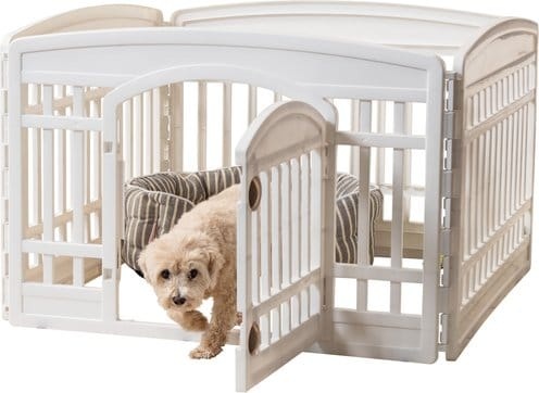 IRIS 24-Inch 4-6 Panel Exercise Playpen with Door