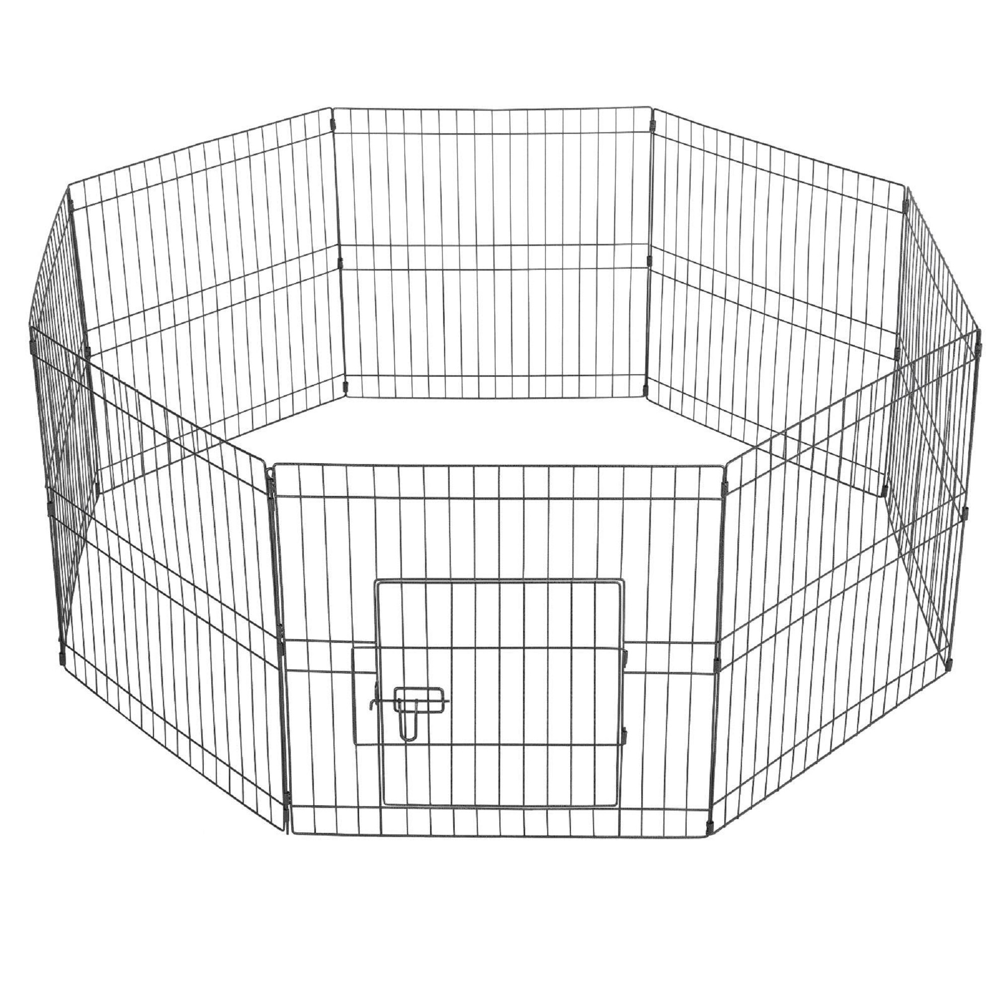 Topeakmart 8-Panel Foldable Wire Pet Playpen