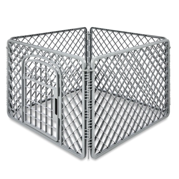 Vibrant Life 4-Panel Plastic Playpen for Pets, 24" Tall