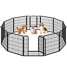 Yaheetech 12-Panel Metal Dog Playpen with Door - 32" Tall