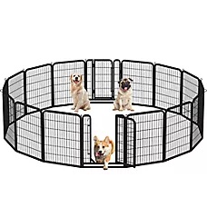 Yaheetech 16-Panel Foldable Pet Fence - 31.5" Tall