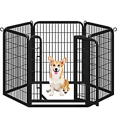 Yaheetech 6-Panel Foldable Pet Fence - 31.5" Tall