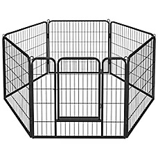 Yaheetech 6-Panel Metal Dog Playpen with Door - 32" Tall