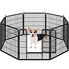 Yaheetech 8-Panel Foldable Metal Dog Playpen - 40" Tall