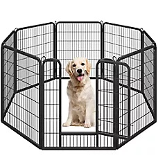 Yaheetech 8-Panel Metal Dog Playpen with Door - 32" Tall