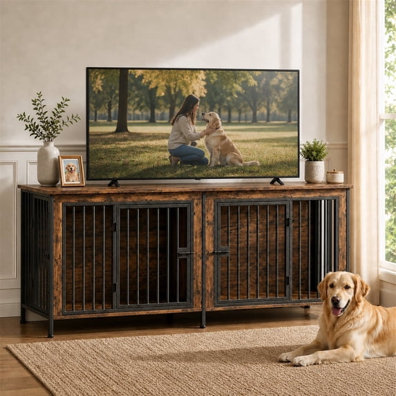 Amlancher Double Dog Furniture Kennel