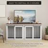 Double Dog Furniture Kennel with Divider