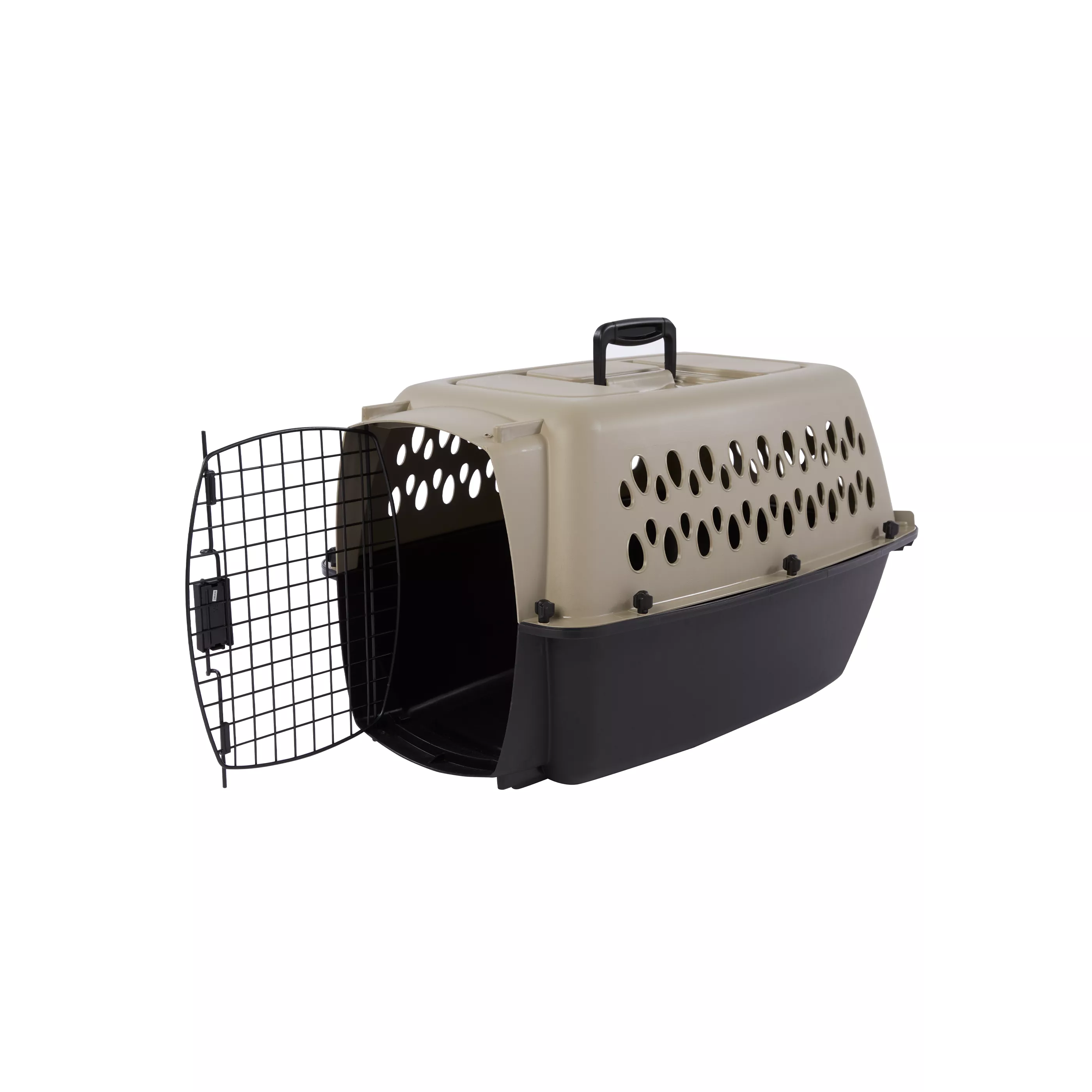 Top Paw Tan and Blue Plastic Travel Kennel
